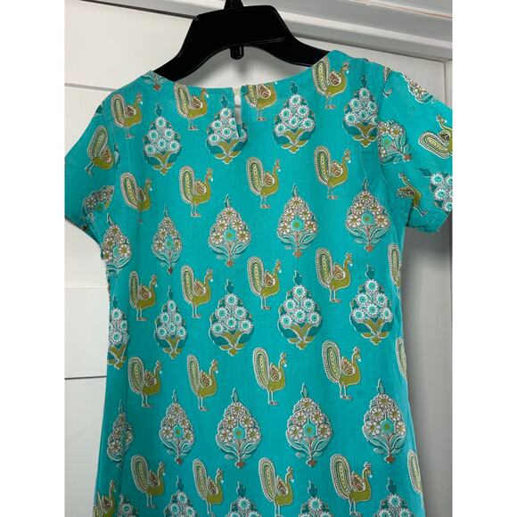 UTSA Girls Crisp 100% Cool Cotton Turquoise Dress Size 11/12 - Picture 3 of 10